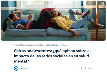 El impacto de las Redes sociales en las jóvenes adolescentes
