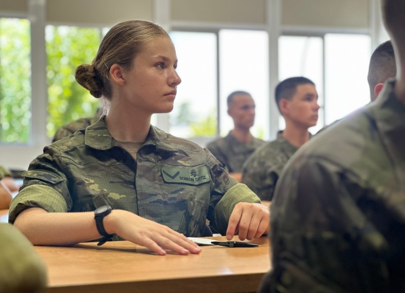 Doa Leonor durante la clase. Academia General Militar. Zaragoza, 18.08.2023